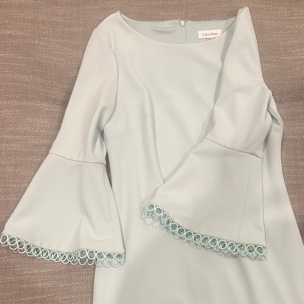 Calvin Klein Soft Blue Long Sleeve Dress